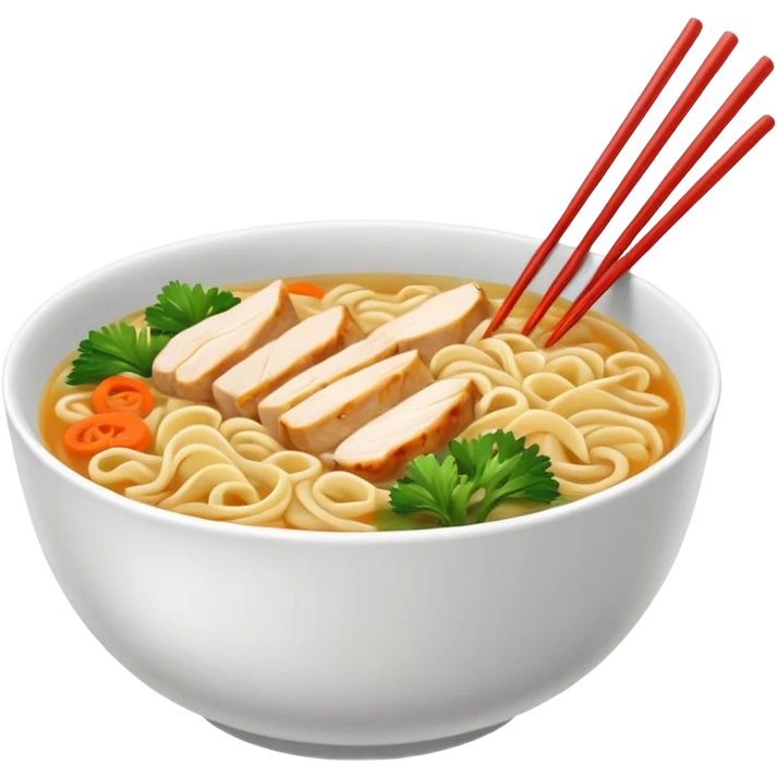chicken noodles street food style  emoji