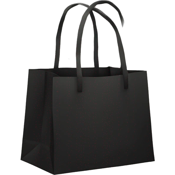 simple small shopping bag black emoji