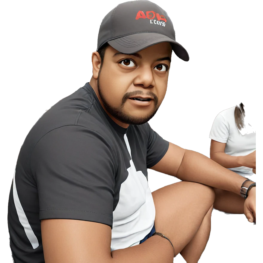 outdoor sit with brown hair emoji