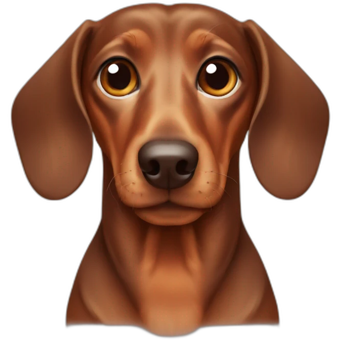 Brown dachshund emoji