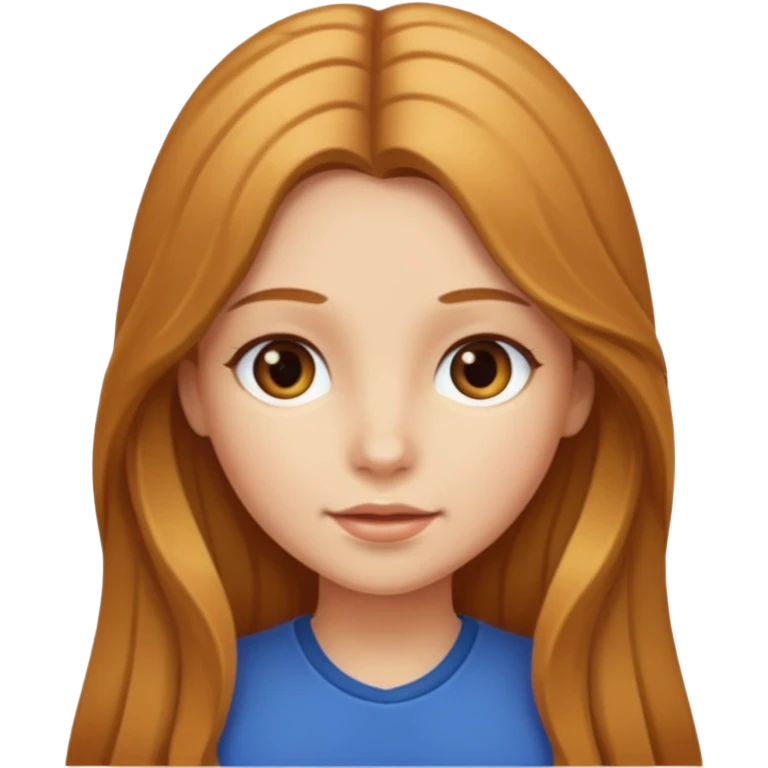 A girl with long Carmel hair emoji