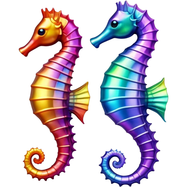 colorful seahorse emoji