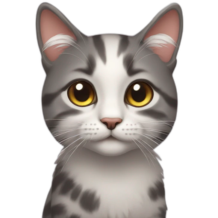 cat cute whit false lashes emoji