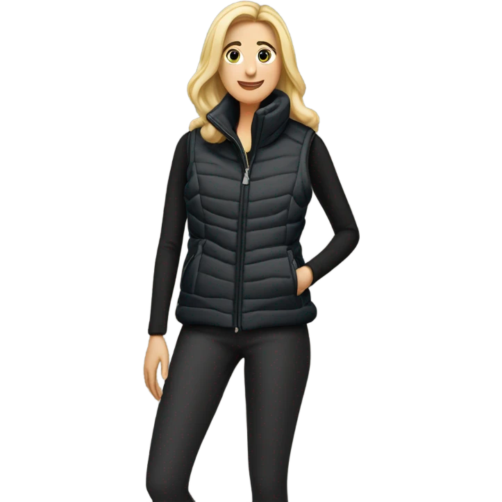Black puffer vest emoji