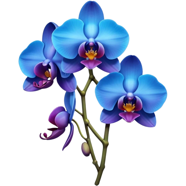 Blue orchids emoji