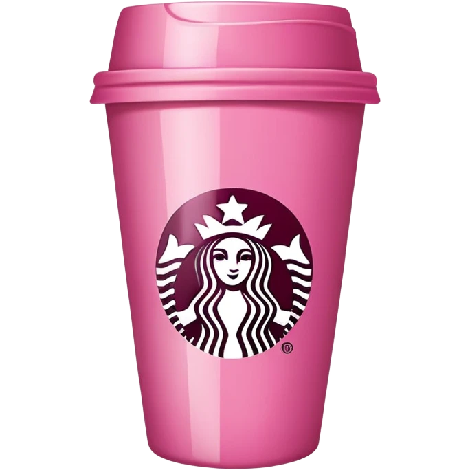 Pink Starbucks cup emoji