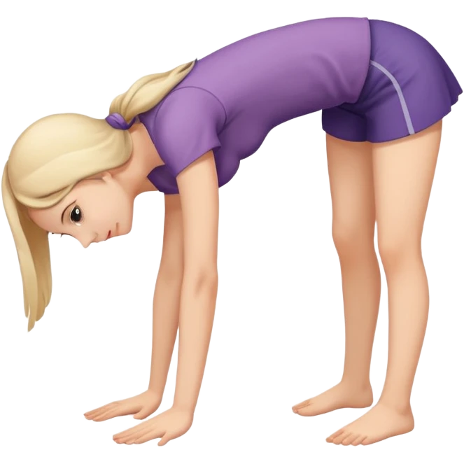 Girl bending down emoji
