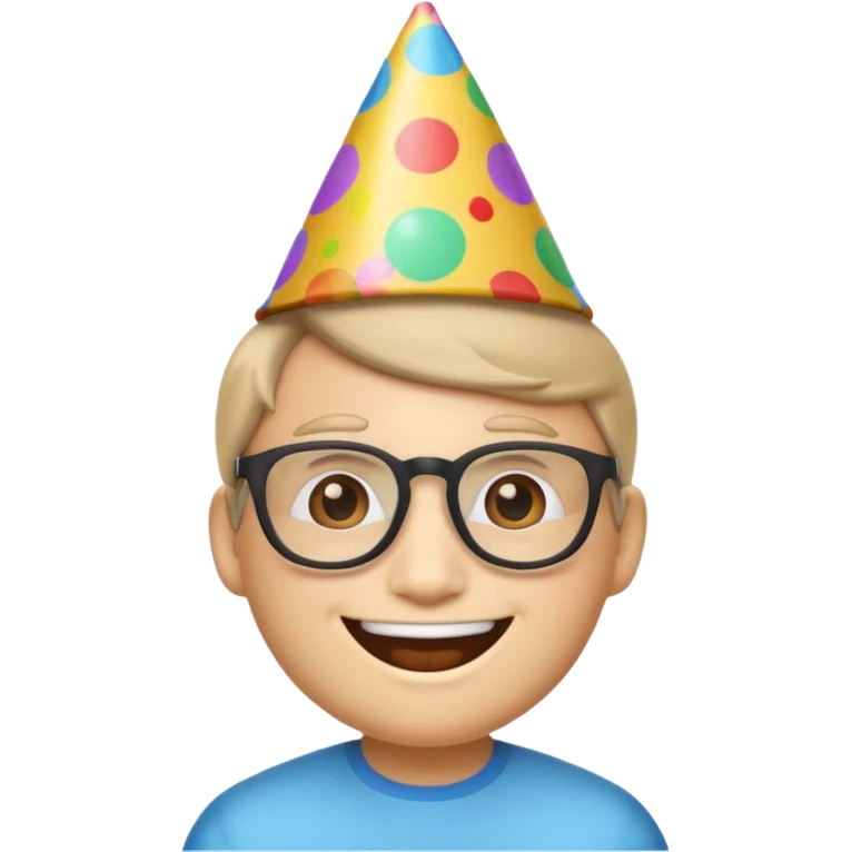 Nerd emoji with party hat emoji