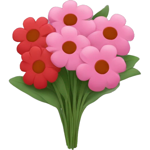 Bouquet of Pink and Red Flowers  emoji
