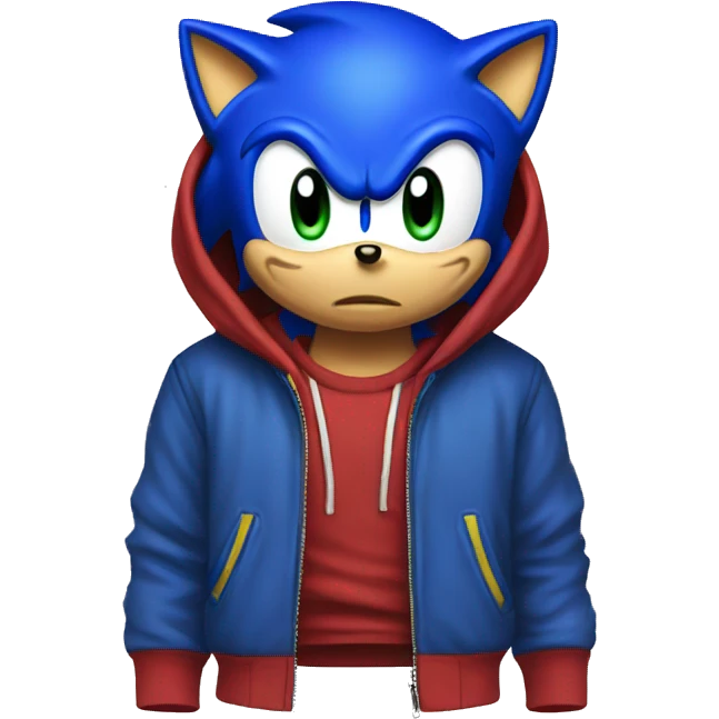 Sonic in hoodie emoji