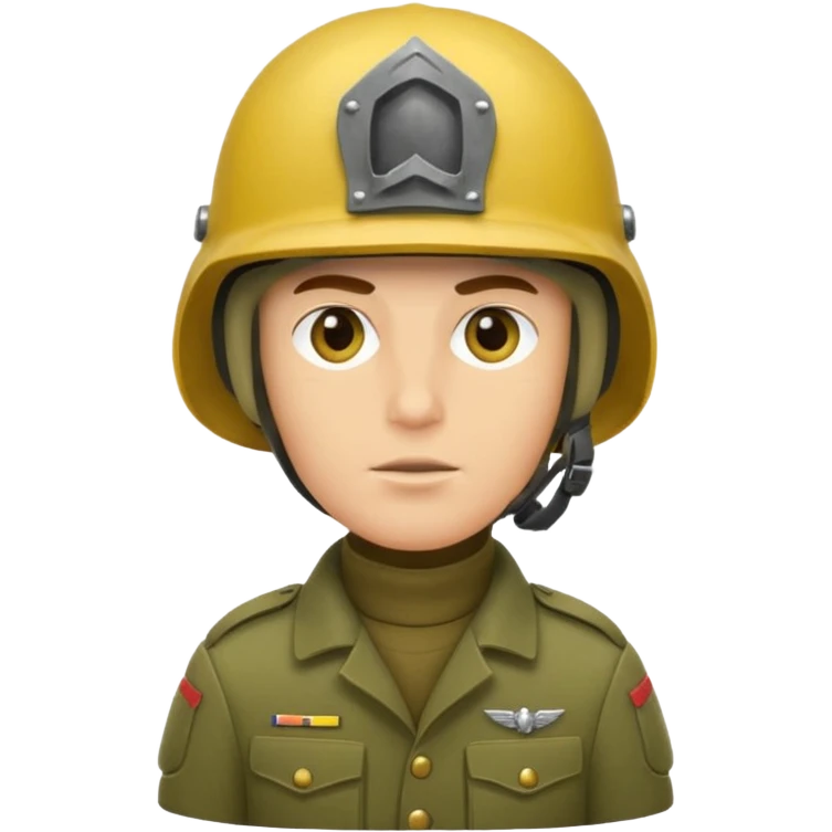 Soldier just face no body generic yellow skin with a gunner helmet that has NO FUCKING ISIGNIA ON THE HELMET emoji