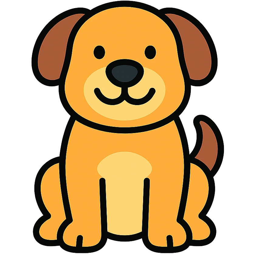 friendly dog emoji