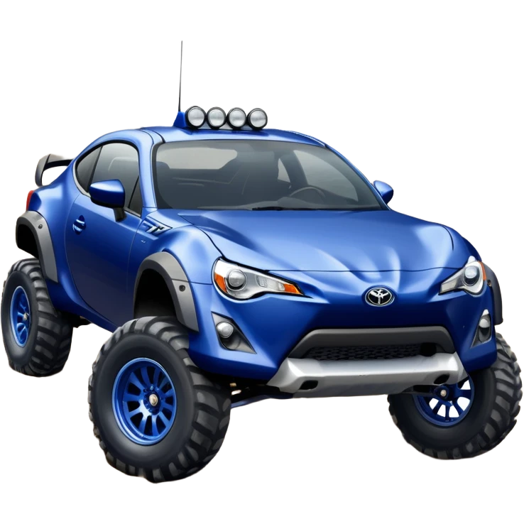 Long wheelbase widened pearly midnight snow dark blue 2nd generation 2025 Toyota 86 off-road racer emoji