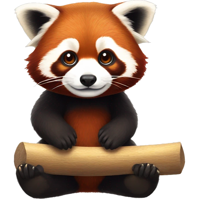 Red panda painting art emoji