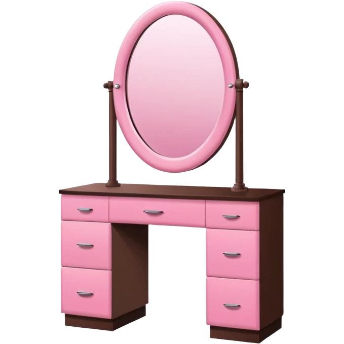 pink and brown modern vanity emoji