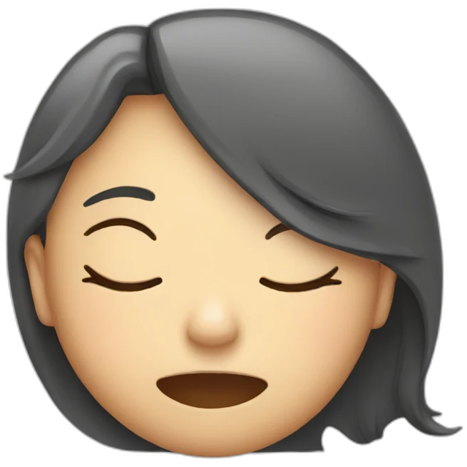 girl-sleeping-with-mouth-open emoji