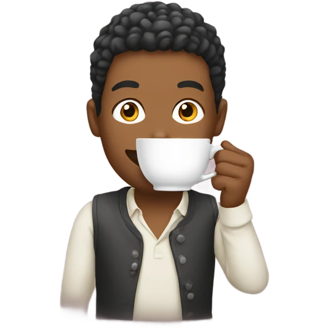 Guy holding a teacup with his pinky sticking out emoji