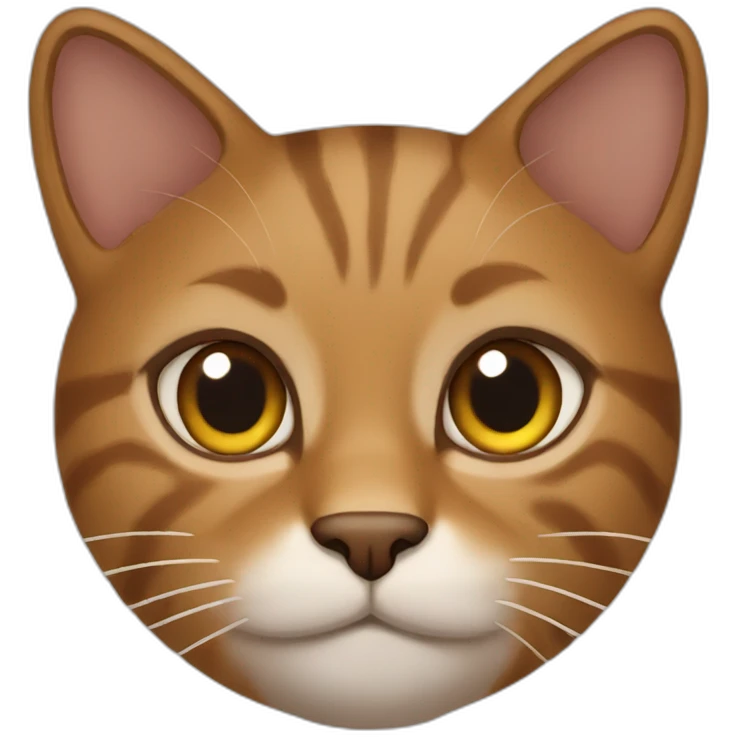 a brown cat who draws emoji