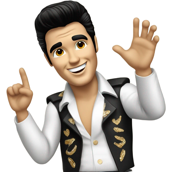 Elvis saying thank you emoji