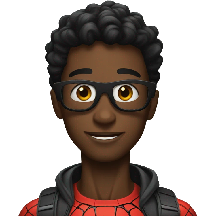 black spider man emoji