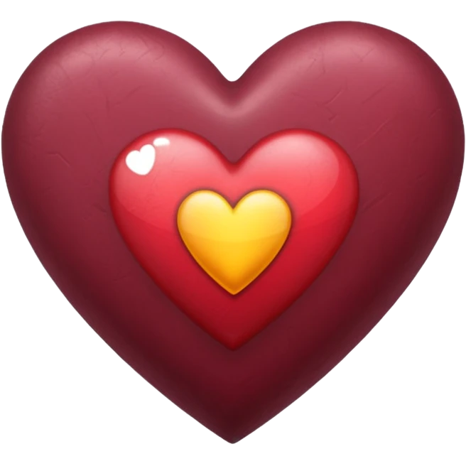 Corazón de color vinotinto emoji
