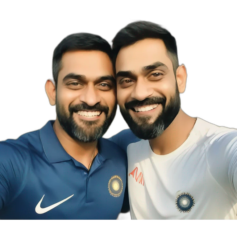 Ms dhoni with virat Kohli  emoji