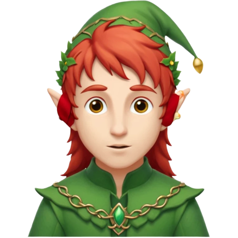 Red hair elf male emoji