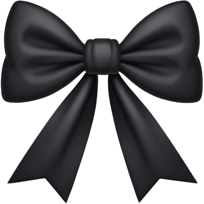 Cute dark bow emoji
