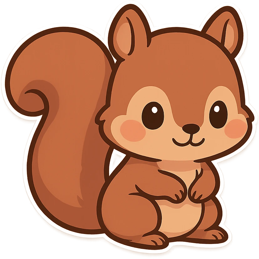 一只可爱的小松鼠 emoji