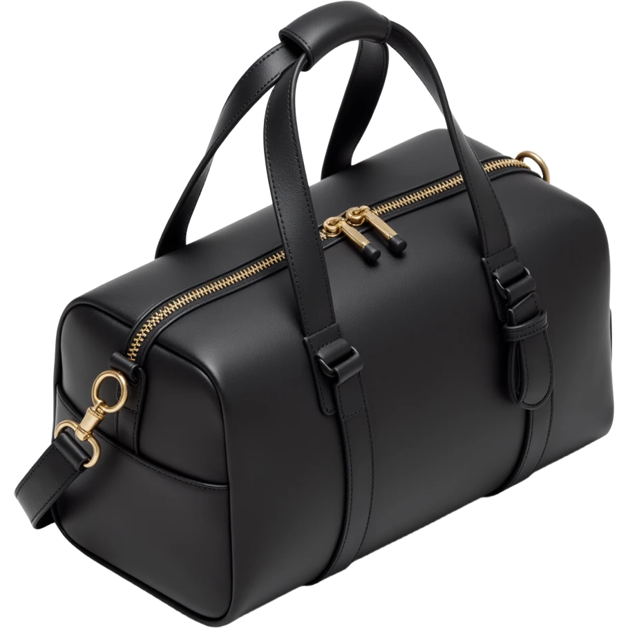 luxe black duffel bag emoji