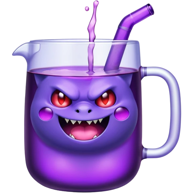 Gengar drinking emoji