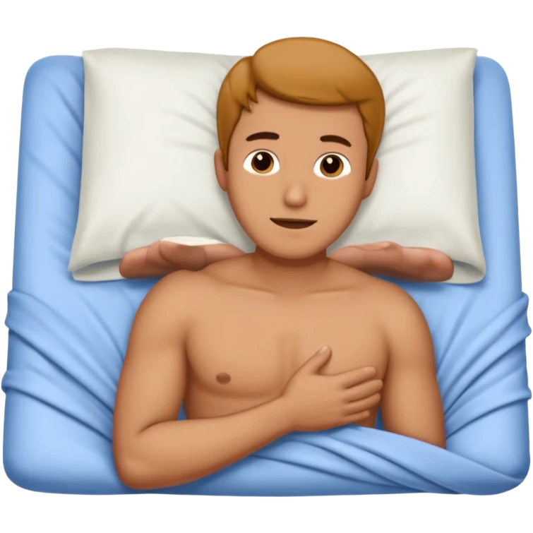 Man got a penis erection that was visible under the sheets during a massage emoji