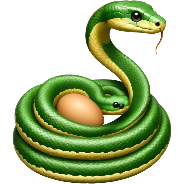 baby snake with egg emoji
