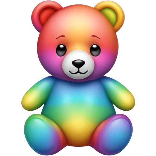 Rainbow teddy bear  emoji