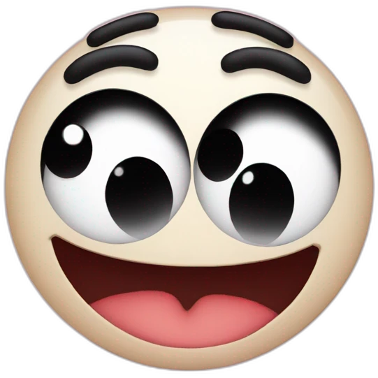 emoji with heart eyes and goofy smile emoji