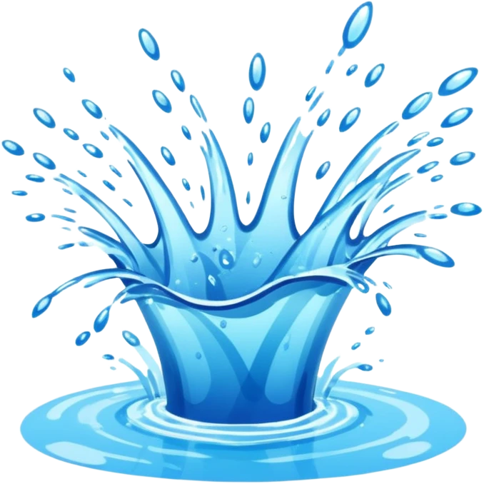 chaotic water splash from jumping into swimming pool emoji