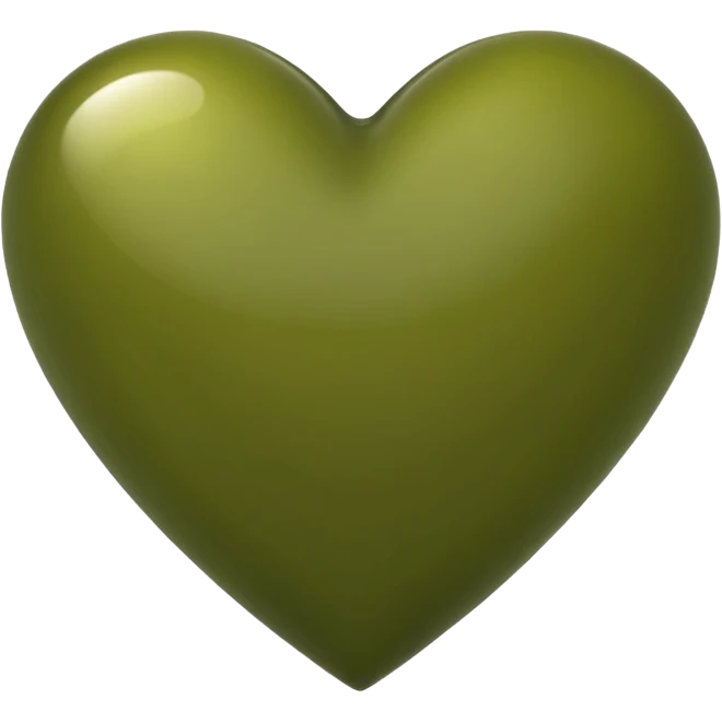 olive green heart emoji but look like normal emoji heart emoji