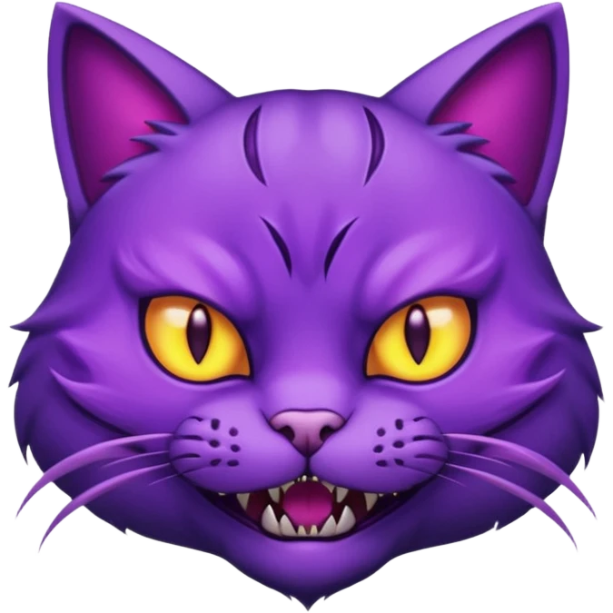Scary purple cat emoji
