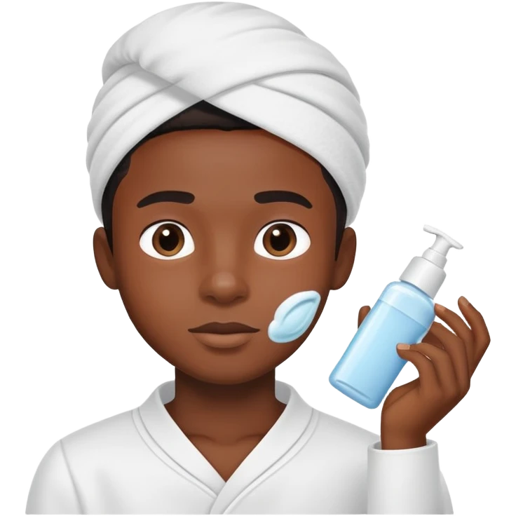 black boy doing his skincare emoji