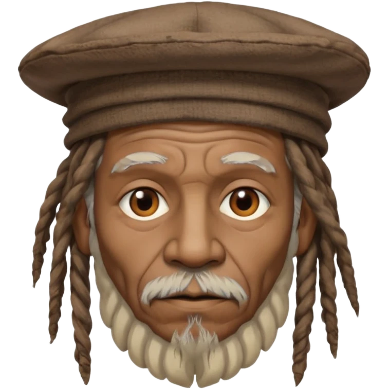 dreadlocks old man, hat emoji
