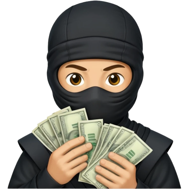 Ninja holding money emoji