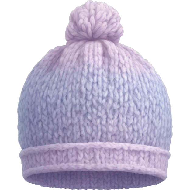 Pastel knit hat emoji
