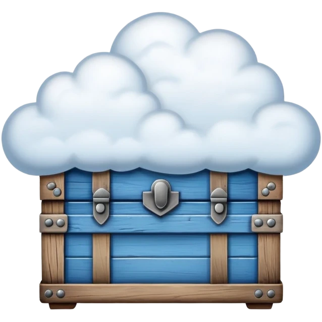 cloud top the blue chest emoji
