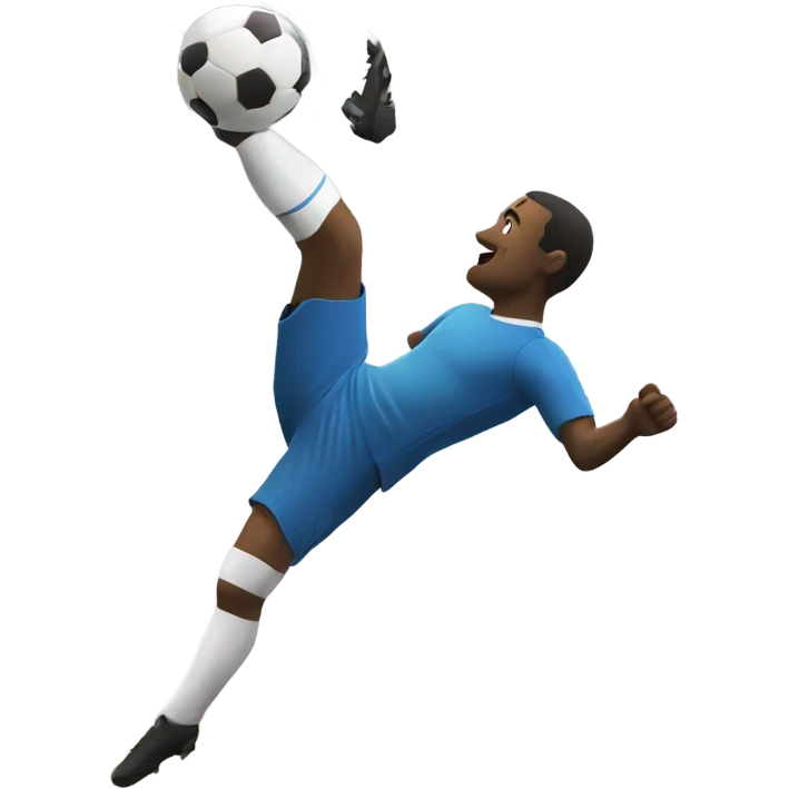 Footballer scoring an overhead kick emoji