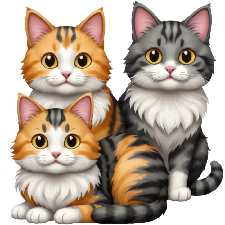 3 cats emoji