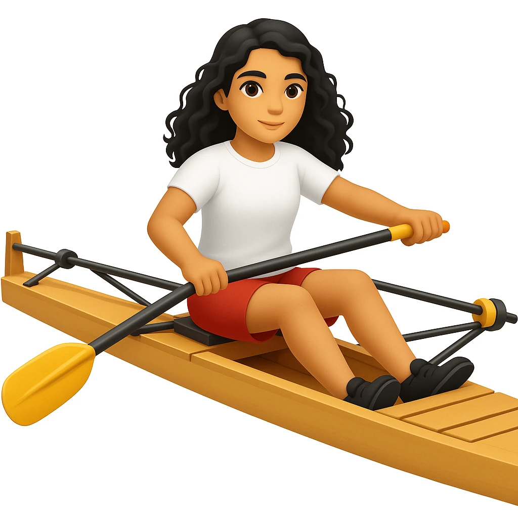 Make the girl's outfit red shorts and a white short-sleeved t-shirt in the style of apple style emojis emoji