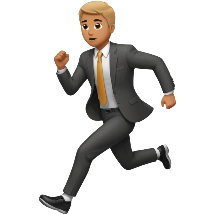 man in suit running emoji