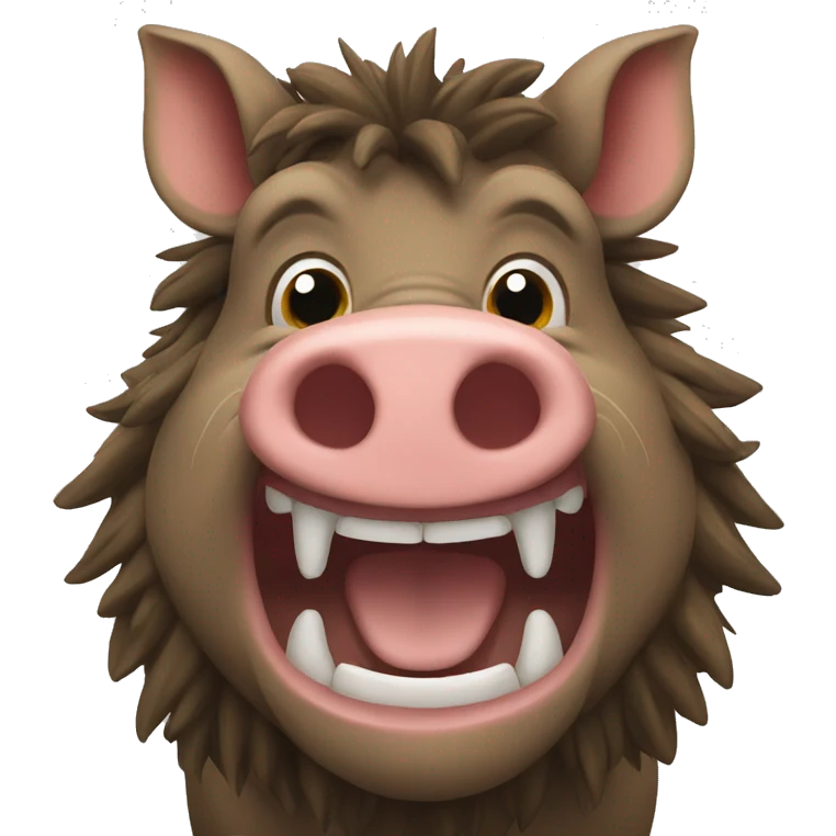 Boar smiling  emoji