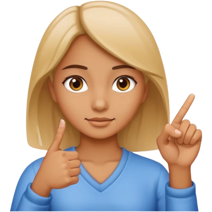 Girl tapping pointer finger and thumb  emoji