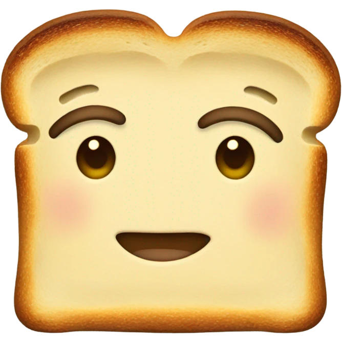 A regular toast without smile inside. emoji